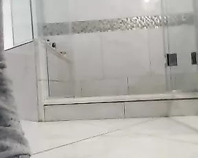 AmyDay busty hot milf in shower webcam show