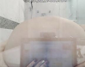 AmyDay busty hot milf in shower webcam show