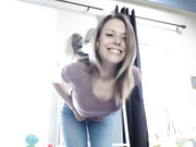 Realcanada sexy girl foot licking in webcam show