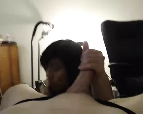Surpriseitssteak pov blowjob in webcam show