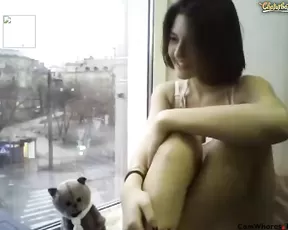 Dorothywinston teasing at her window