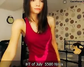 Meloscope beauty slim and sexy brunette teen free teasing webcam show