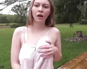 Natalia Grey rare JOI outdoors