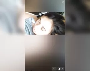periscope girl flashes tits while friend sleeps