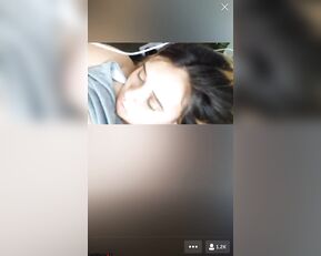 periscope girl flashes tits while friend sleeps