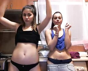 Sexualstrangers nice girls dancing on kitchen webcam show