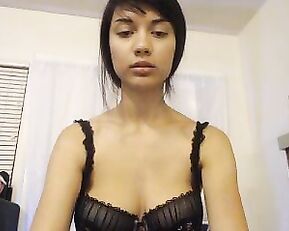 NikkiSaysHigh slim asian teen masturbate use dildo webcam show
