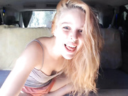 amarnamiller teen blonde masturbate pussy in car webcam show