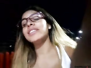 sofiasexhot in the car at night