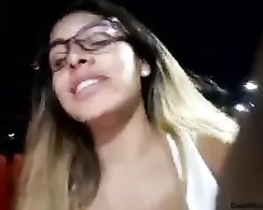 sofiasexhot in the car at night