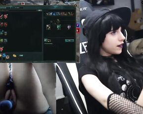 Lana Rain playing LoL and Overwatch with a vibrator
