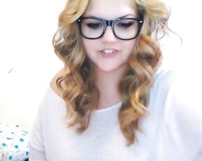 Lissa96 big tits sweet teen in glasses fingering webcam show