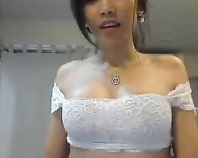 Exoticgoddess sweet sexy asian teen doggy fuck pussy dildo in private show