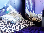 Xalexax busty latina brunette in bed webcam show