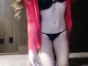 May_Marmalade redhead teen in stockings on kitchen webcam show