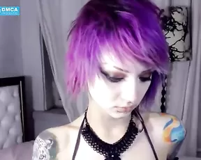 Psychocandy purple hair slim fun teen free private show
