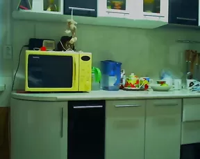 Cute_and_cheeky slim beauty naked girl show her body on kitchen private show