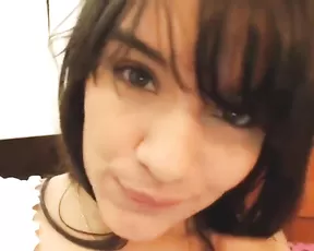 Maiitee sexy slim teen brunette teasing webcam show