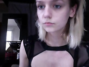 muffinmoon slim blonde teasing with bdsm toy webcam show