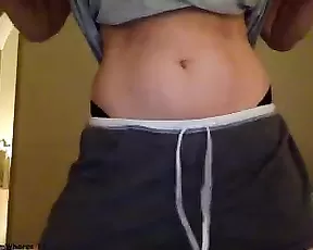 talltanblonde - flashing hairy pussy