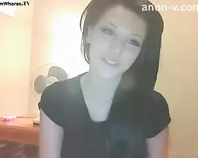 skiilight1 slim brunette with big tits masturbate in bed webcam show