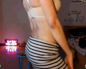 Hot and sexy korean brunette teasing body webcam show