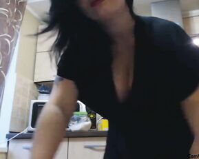 LotosX fat and hot milf brunette teasing huge boobs webcam show