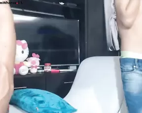 Juicy naked brunette teen anal fucking webcam show