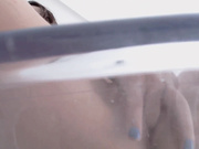 CuteMellany dildo on glass chair