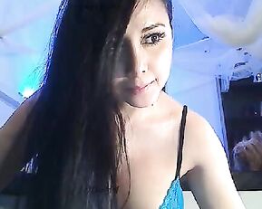 Dayaanna long hair girl teasing huge tits webcam show