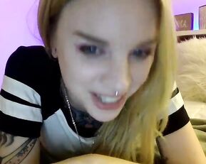 Babyjas slim sexy teen blonde vibrating pussy webcam show