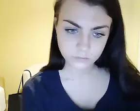 Youstinah sexy teen brunette teasing show hairy pussy webcam show