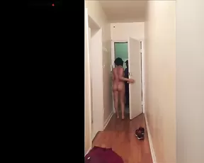 Getting pizza naked