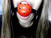 Allteya body oil and anal dildo live show