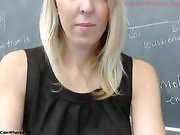 Cassideestarr teacher inserts two sharpies in her pussy