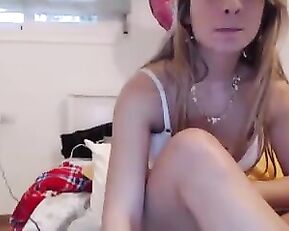 Tatif0ryou sweet sexy teen blonde masturbate use dildo webcam show