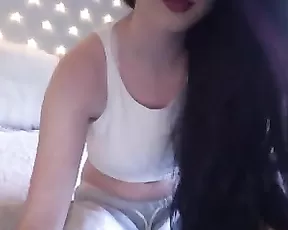 viol3t_ slim brunette masturbate use dildo webcam show