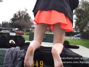 Gingerspyce redhead slim teen masturbate outdoor in private premium video