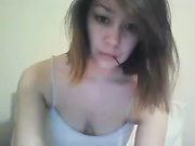 Chechur nice teen show her naked natural tits webcam show