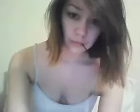 Chechur nice teen show her naked natural tits webcam show