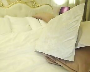 A_N_A sweet and beauty milf blonde in bed white underwear webcam show