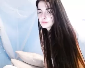 Kristennn slim sexy teen brunette with small tits webcam show