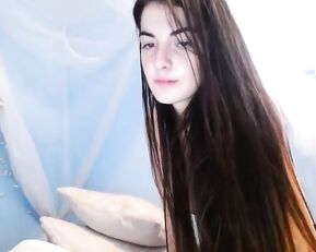 Kristennn slim sexy teen brunette with small tits webcam show