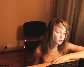 little_umaru shaved pussy flashes while she fingers