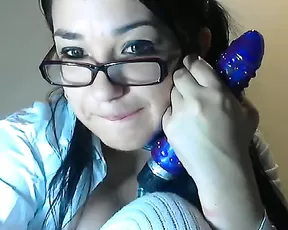 Dannielita fat teen in glasses suck dildo webcam show