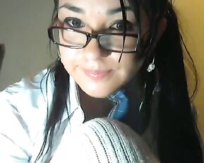 Dannielita fat teen in glasses suck dildo webcam show