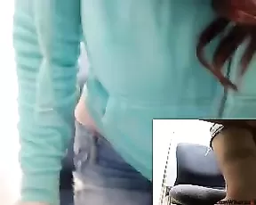 alliebay masturbating in a library