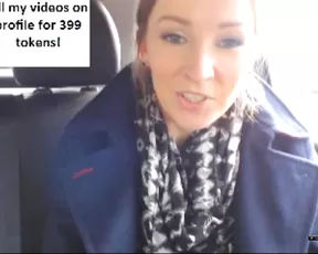 EmilyTease - Cumshow in car