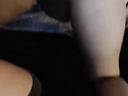 Busty babe plays with her big tits