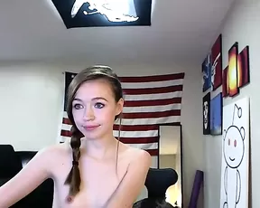 Babe teases her wet snatch